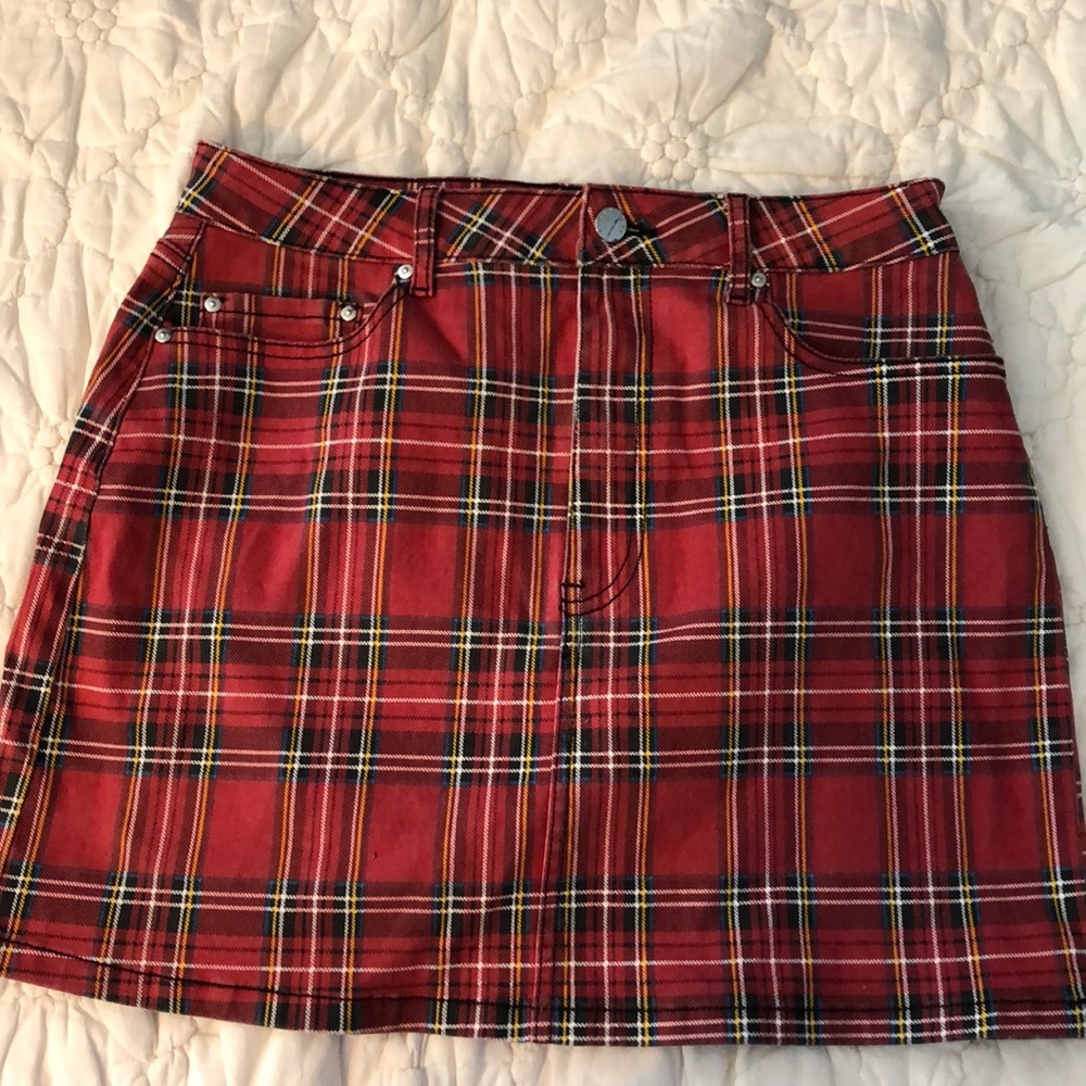 Forever 21 Red Plaid Skirt